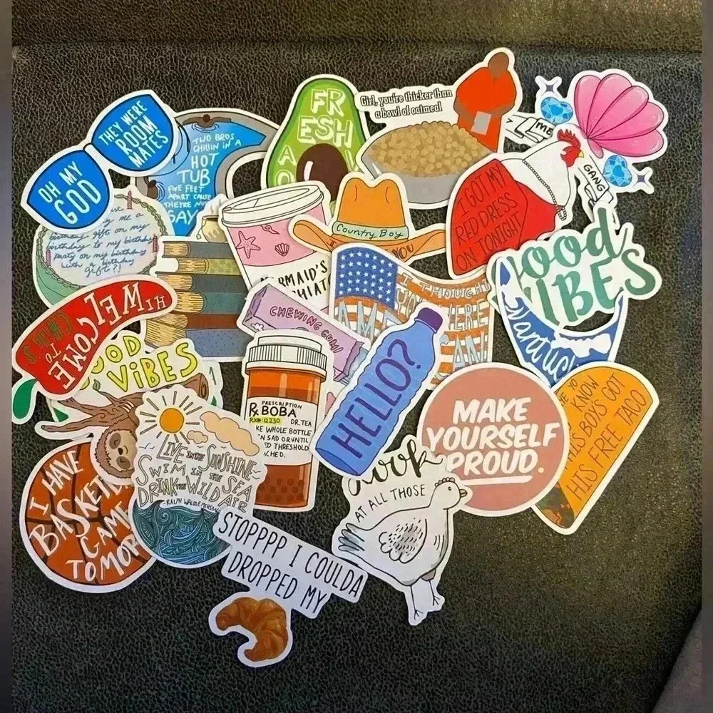 💚  2/$15 pack of 25 Mystery Variety Feminine Trendy Aesthetic Stickers